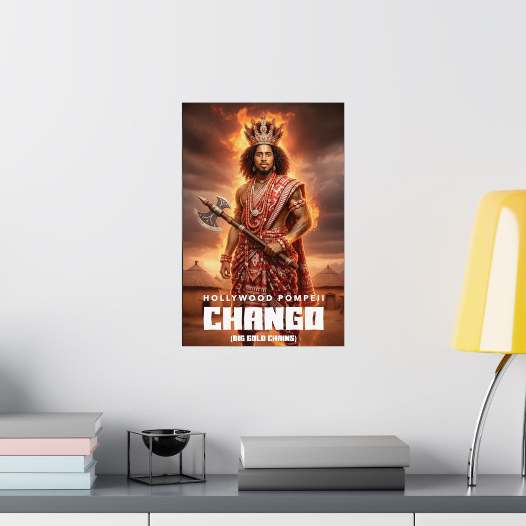 Chango Warrior Poster — Matte Vertical Movie-Style Art Print