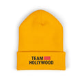 Team Hollywood Embroidered Cuffed Beanie — Cozy Knit Hat