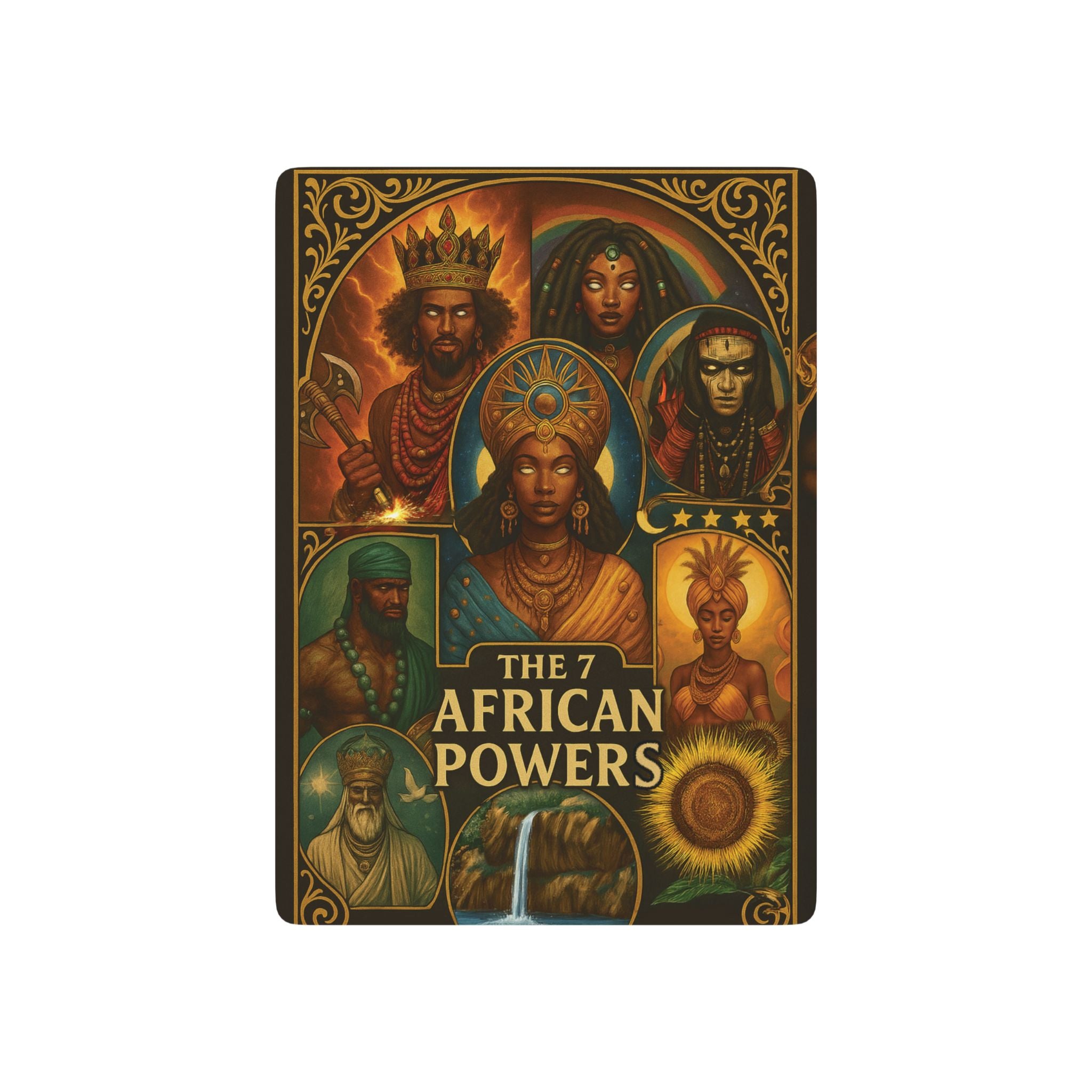 The 7 African Powers Poker Playing Cards — Decorative Face Deck for Game Night & Collectors